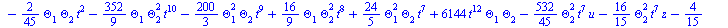 `+`(`-`(`*`(`/`(896, 45), `*`(Theta[6], `*`(Theta[3], `*`(`^`(t, 20)))))), `-`(`*`(`/`(1792, 45), `*`(`^`(Theta[1], 2), `*`(Theta[6], `*`(`^`(t, 19)))))), `-`(`*`(`/`(1792, 45), `*`(Theta[1], `*`(Thet...