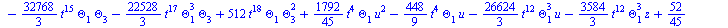 `+`(`-`(`*`(`/`(896, 45), `*`(Theta[6], `*`(Theta[3], `*`(`^`(t, 20)))))), `-`(`*`(`/`(1792, 45), `*`(`^`(Theta[1], 2), `*`(Theta[6], `*`(`^`(t, 19)))))), `-`(`*`(`/`(1792, 45), `*`(Theta[1], `*`(Thet...