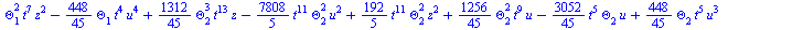 `+`(`-`(`*`(`/`(896, 45), `*`(Theta[6], `*`(Theta[3], `*`(`^`(t, 20)))))), `-`(`*`(`/`(1792, 45), `*`(`^`(Theta[1], 2), `*`(Theta[6], `*`(`^`(t, 19)))))), `-`(`*`(`/`(1792, 45), `*`(Theta[1], `*`(Thet...