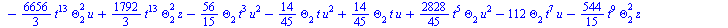 `+`(`-`(`*`(`/`(896, 45), `*`(Theta[6], `*`(Theta[3], `*`(`^`(t, 20)))))), `-`(`*`(`/`(1792, 45), `*`(`^`(Theta[1], 2), `*`(Theta[6], `*`(`^`(t, 19)))))), `-`(`*`(`/`(1792, 45), `*`(Theta[1], `*`(Thet...