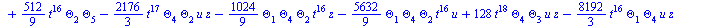 `+`(`-`(`*`(`/`(896, 45), `*`(Theta[6], `*`(Theta[3], `*`(`^`(t, 20)))))), `-`(`*`(`/`(1792, 45), `*`(`^`(Theta[1], 2), `*`(Theta[6], `*`(`^`(t, 19)))))), `-`(`*`(`/`(1792, 45), `*`(Theta[1], `*`(Thet...