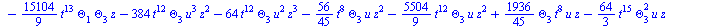 `+`(`-`(`*`(`/`(896, 45), `*`(Theta[6], `*`(Theta[3], `*`(`^`(t, 20)))))), `-`(`*`(`/`(1792, 45), `*`(`^`(Theta[1], 2), `*`(Theta[6], `*`(`^`(t, 19)))))), `-`(`*`(`/`(1792, 45), `*`(Theta[1], `*`(Thet...