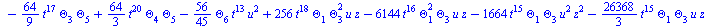 `+`(`-`(`*`(`/`(896, 45), `*`(Theta[6], `*`(Theta[3], `*`(`^`(t, 20)))))), `-`(`*`(`/`(1792, 45), `*`(`^`(Theta[1], 2), `*`(Theta[6], `*`(`^`(t, 19)))))), `-`(`*`(`/`(1792, 45), `*`(Theta[1], `*`(Thet...