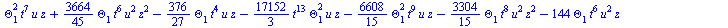 `+`(`-`(`*`(`/`(896, 45), `*`(Theta[6], `*`(Theta[3], `*`(`^`(t, 20)))))), `-`(`*`(`/`(1792, 45), `*`(`^`(Theta[1], 2), `*`(Theta[6], `*`(`^`(t, 19)))))), `-`(`*`(`/`(1792, 45), `*`(Theta[1], `*`(Thet...