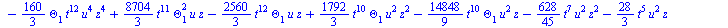 `+`(`-`(`*`(`/`(896, 45), `*`(Theta[6], `*`(Theta[3], `*`(`^`(t, 20)))))), `-`(`*`(`/`(1792, 45), `*`(`^`(Theta[1], 2), `*`(Theta[6], `*`(`^`(t, 19)))))), `-`(`*`(`/`(1792, 45), `*`(Theta[1], `*`(Thet...