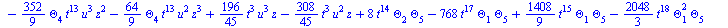 `+`(`-`(`*`(`/`(896, 45), `*`(Theta[6], `*`(Theta[3], `*`(`^`(t, 20)))))), `-`(`*`(`/`(1792, 45), `*`(`^`(Theta[1], 2), `*`(Theta[6], `*`(`^`(t, 19)))))), `-`(`*`(`/`(1792, 45), `*`(Theta[1], `*`(Thet...