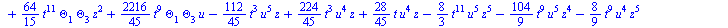 `+`(`-`(`*`(`/`(896, 45), `*`(Theta[6], `*`(Theta[3], `*`(`^`(t, 20)))))), `-`(`*`(`/`(1792, 45), `*`(`^`(Theta[1], 2), `*`(Theta[6], `*`(`^`(t, 19)))))), `-`(`*`(`/`(1792, 45), `*`(Theta[1], `*`(Thet...