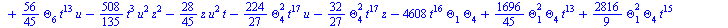 `+`(`-`(`*`(`/`(896, 45), `*`(Theta[6], `*`(Theta[3], `*`(`^`(t, 20)))))), `-`(`*`(`/`(1792, 45), `*`(`^`(Theta[1], 2), `*`(Theta[6], `*`(`^`(t, 19)))))), `-`(`*`(`/`(1792, 45), `*`(Theta[1], `*`(Thet...