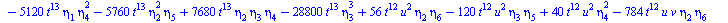 `+`(`-`(`*`(11520, `*`(`^`(t, 14), `*`(`^`(eta[2], 5))))), `-`(`*`(19200, `*`(`^`(t, 14), `*`(`^`(eta[2], 3), `*`(eta[4]))))), `*`(17280, `*`(`^`(t, 14), `*`(`^`(eta[2], 2), `*`(`^`(eta[3], 2))))), `-...