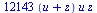 `+`(`*`(12143, `*`(`+`(u, z), `*`(u, `*`(z)))))