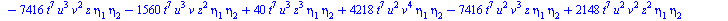 `+`(`-`(`*`(11520, `*`(`^`(t, 14), `*`(`^`(eta[2], 5))))), `-`(`*`(19200, `*`(`^`(t, 14), `*`(`^`(eta[2], 3), `*`(eta[4]))))), `*`(17280, `*`(`^`(t, 14), `*`(`^`(eta[2], 2), `*`(`^`(eta[3], 2))))), `-...