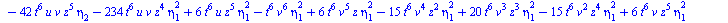 `+`(`-`(`*`(11520, `*`(`^`(t, 14), `*`(`^`(eta[2], 5))))), `-`(`*`(19200, `*`(`^`(t, 14), `*`(`^`(eta[2], 3), `*`(eta[4]))))), `*`(17280, `*`(`^`(t, 14), `*`(`^`(eta[2], 2), `*`(`^`(eta[3], 2))))), `-...
