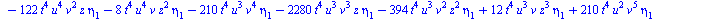 `+`(`-`(`*`(11520, `*`(`^`(t, 14), `*`(`^`(eta[2], 5))))), `-`(`*`(19200, `*`(`^`(t, 14), `*`(`^`(eta[2], 3), `*`(eta[4]))))), `*`(17280, `*`(`^`(t, 14), `*`(`^`(eta[2], 2), `*`(`^`(eta[3], 2))))), `-...