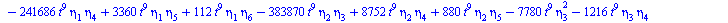 `+`(`-`(`*`(11520, `*`(`^`(t, 14), `*`(`^`(eta[2], 5))))), `-`(`*`(19200, `*`(`^`(t, 14), `*`(`^`(eta[2], 3), `*`(eta[4]))))), `*`(17280, `*`(`^`(t, 14), `*`(`^`(eta[2], 2), `*`(`^`(eta[3], 2))))), `-...