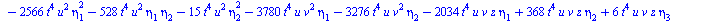 `+`(`-`(`*`(11520, `*`(`^`(t, 14), `*`(`^`(eta[2], 5))))), `-`(`*`(19200, `*`(`^`(t, 14), `*`(`^`(eta[2], 3), `*`(eta[4]))))), `*`(17280, `*`(`^`(t, 14), `*`(`^`(eta[2], 2), `*`(`^`(eta[3], 2))))), `-...