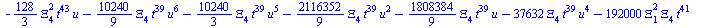 `+`(`-`(`*`(`/`(128, 3), `*`(`^`(Xi[4], 2), `*`(`^`(t, 43), `*`(u))))), `-`(`*`(`/`(10240, 9), `*`(Xi[4], `*`(`^`(t, 39), `*`(`^`(u, 6)))))), `-`(`*`(`/`(10240, 3), `*`(Xi[4], `*`(`^`(t, 39), `*`(`^`(...