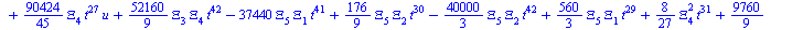 `+`(`-`(`*`(`/`(128, 3), `*`(`^`(Xi[4], 2), `*`(`^`(t, 43), `*`(u))))), `-`(`*`(`/`(10240, 9), `*`(Xi[4], `*`(`^`(t, 39), `*`(`^`(u, 6)))))), `-`(`*`(`/`(10240, 3), `*`(Xi[4], `*`(`^`(t, 39), `*`(`^`(...