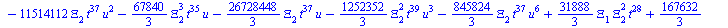 `+`(`-`(`*`(`/`(128, 3), `*`(`^`(Xi[4], 2), `*`(`^`(t, 43), `*`(u))))), `-`(`*`(`/`(10240, 9), `*`(Xi[4], `*`(`^`(t, 39), `*`(`^`(u, 6)))))), `-`(`*`(`/`(10240, 3), `*`(Xi[4], `*`(`^`(t, 39), `*`(`^`(...