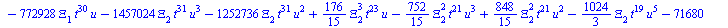 `+`(`-`(`*`(`/`(128, 3), `*`(`^`(Xi[4], 2), `*`(`^`(t, 43), `*`(u))))), `-`(`*`(`/`(10240, 9), `*`(Xi[4], `*`(`^`(t, 39), `*`(`^`(u, 6)))))), `-`(`*`(`/`(10240, 3), `*`(Xi[4], `*`(`^`(t, 39), `*`(`^`(...