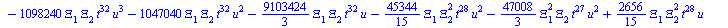 `+`(`-`(`*`(`/`(128, 3), `*`(`^`(Xi[4], 2), `*`(`^`(t, 43), `*`(u))))), `-`(`*`(`/`(10240, 9), `*`(Xi[4], `*`(`^`(t, 39), `*`(`^`(u, 6)))))), `-`(`*`(`/`(10240, 3), `*`(Xi[4], `*`(`^`(t, 39), `*`(`^`(...