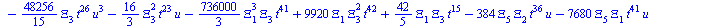 `+`(`-`(`*`(`/`(128, 3), `*`(`^`(Xi[4], 2), `*`(`^`(t, 43), `*`(u))))), `-`(`*`(`/`(10240, 9), `*`(Xi[4], `*`(`^`(t, 39), `*`(`^`(u, 6)))))), `-`(`*`(`/`(10240, 3), `*`(Xi[4], `*`(`^`(t, 39), `*`(`^`(...