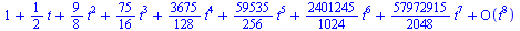 series(`+`(1, `*`(`/`(1, 2), `*`(t)), `*`(`/`(9, 8), `*`(`^`(t, 2))), `*`(`/`(75, 16), `*`(`^`(t, 3))), `*`(`/`(3675, 128), `*`(`^`(t, 4))), `*`(`/`(59535, 256), `*`(`^`(t, 5))), `*`(`/`(2401245, 1024...