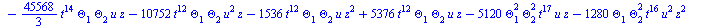 `+`(`-`(`*`(`/`(896, 45), `*`(Theta[6], `*`(Theta[3], `*`(`^`(t, 20)))))), `-`(`*`(`/`(1792, 45), `*`(`^`(Theta[1], 2), `*`(Theta[6], `*`(`^`(t, 19)))))), `-`(`*`(`/`(1792, 45), `*`(Theta[1], `*`(Thet...