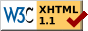 Valid XHTML	1.1