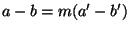 $a-b=m(a'-b')$