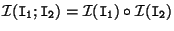 $\mathcal{I}(\mathtt{I_1;I_2})=\mathcal{I}(\mathtt{I_1})\circ\mathcal{I}(\mathtt{I_2})$